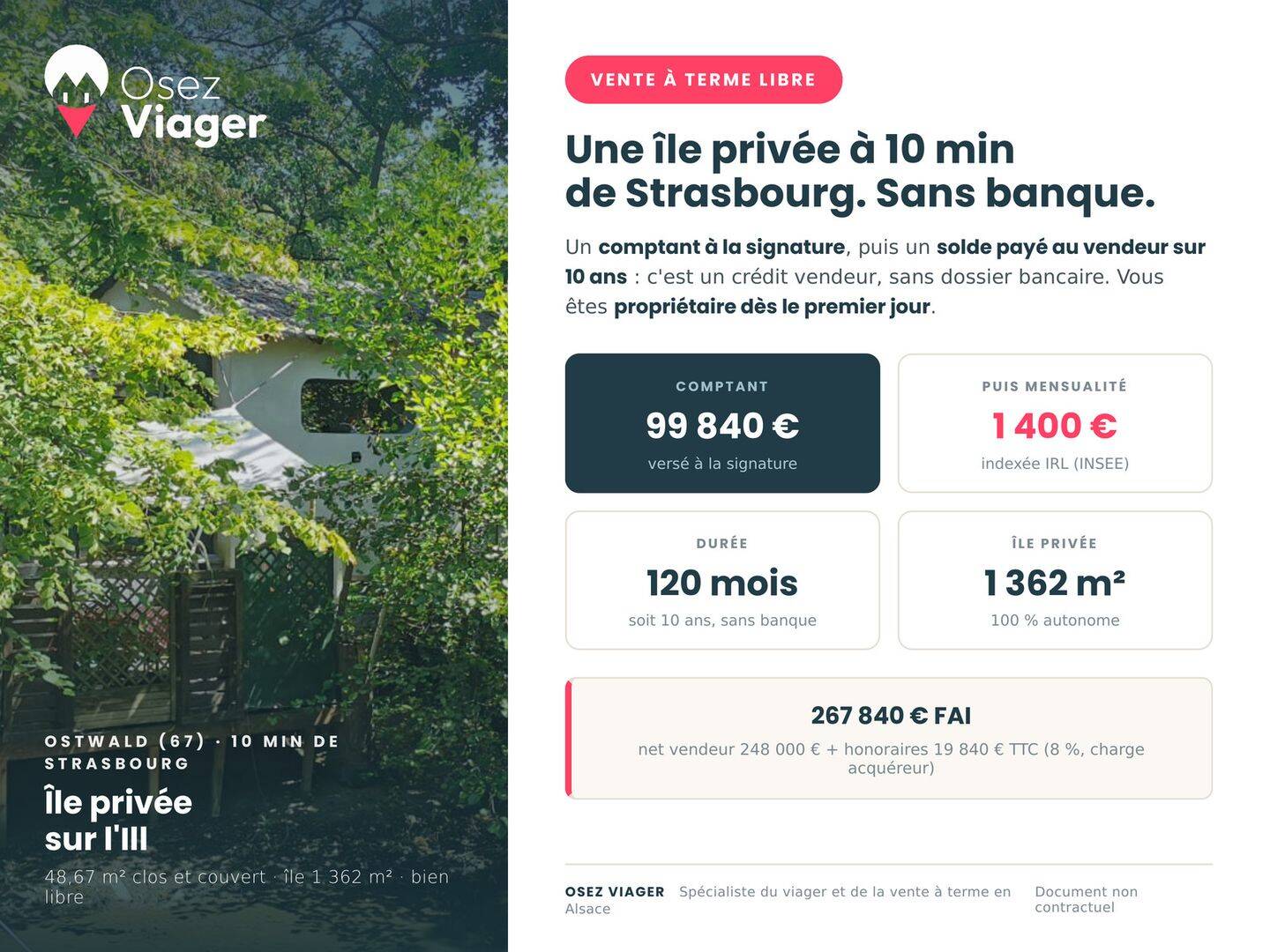 Maison 2 pièces 26 m² · à Ostwald · 25,6 m² · 99 840 €