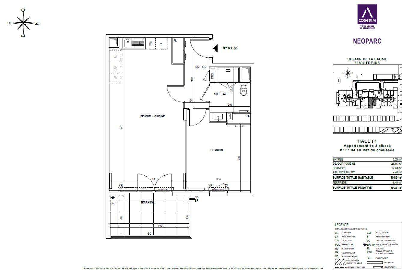 Appartement 2 pièces 51 m² · à Fréjus · 51 m² · 742 €