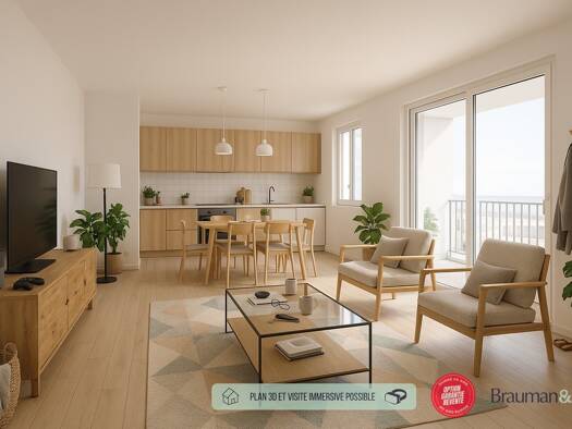 Appartement à vendre - neuf 396 400 € 4 pièces 3 chambres 72 m² 4ème étage La Prevote Thiais 94320