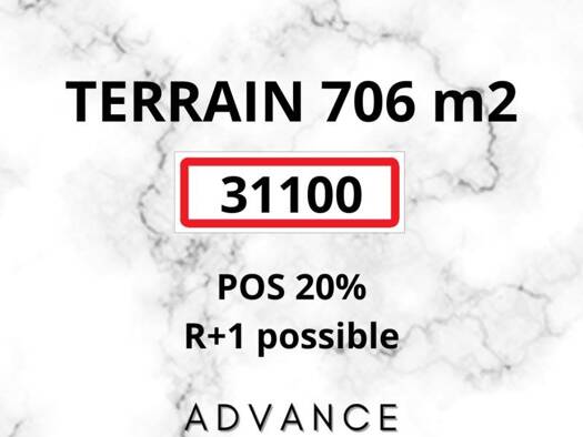 Terrain constructible à vendre 184 900 € 706 m² de terrain Zones d'Activités Sud Toulouse 31100