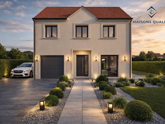 Terrain avec maison neuve à vendre 385 000 € 5 pièces 4 chambres 125 m² 450 m² de terrain Varenne-Centre-Rive Charmante Noisy-le-Grand 93160