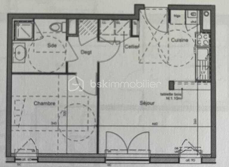 Appartement à vendre 140 000 € 2 pièces 1 chambre 44 m² Étage 1/4 Pont Rousseau Rezé 44400