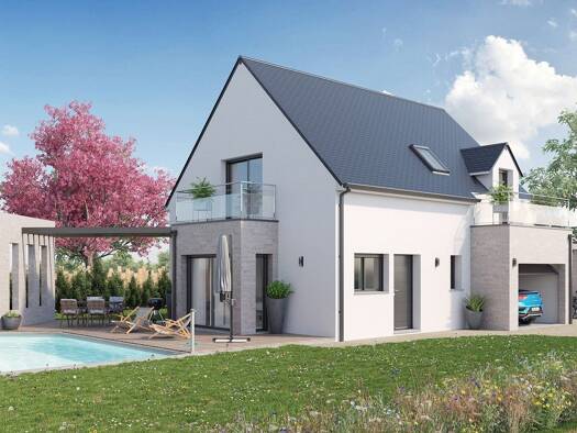 Terrain avec maison neuve à vendre 249 255 € 3 pièces 2 chambres 95 m² 465 m² de terrain Sainte-Maure-de-Touraine 37800