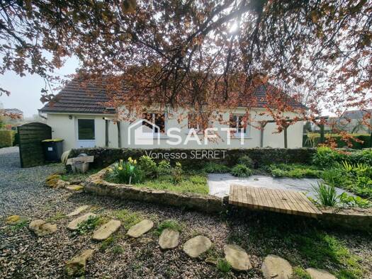 Maison de plain-pied à vendre 220 500 € 3 pièces 2 chambres 78 m² 1 271 m² de terrain Longues-sur-Mer 14400