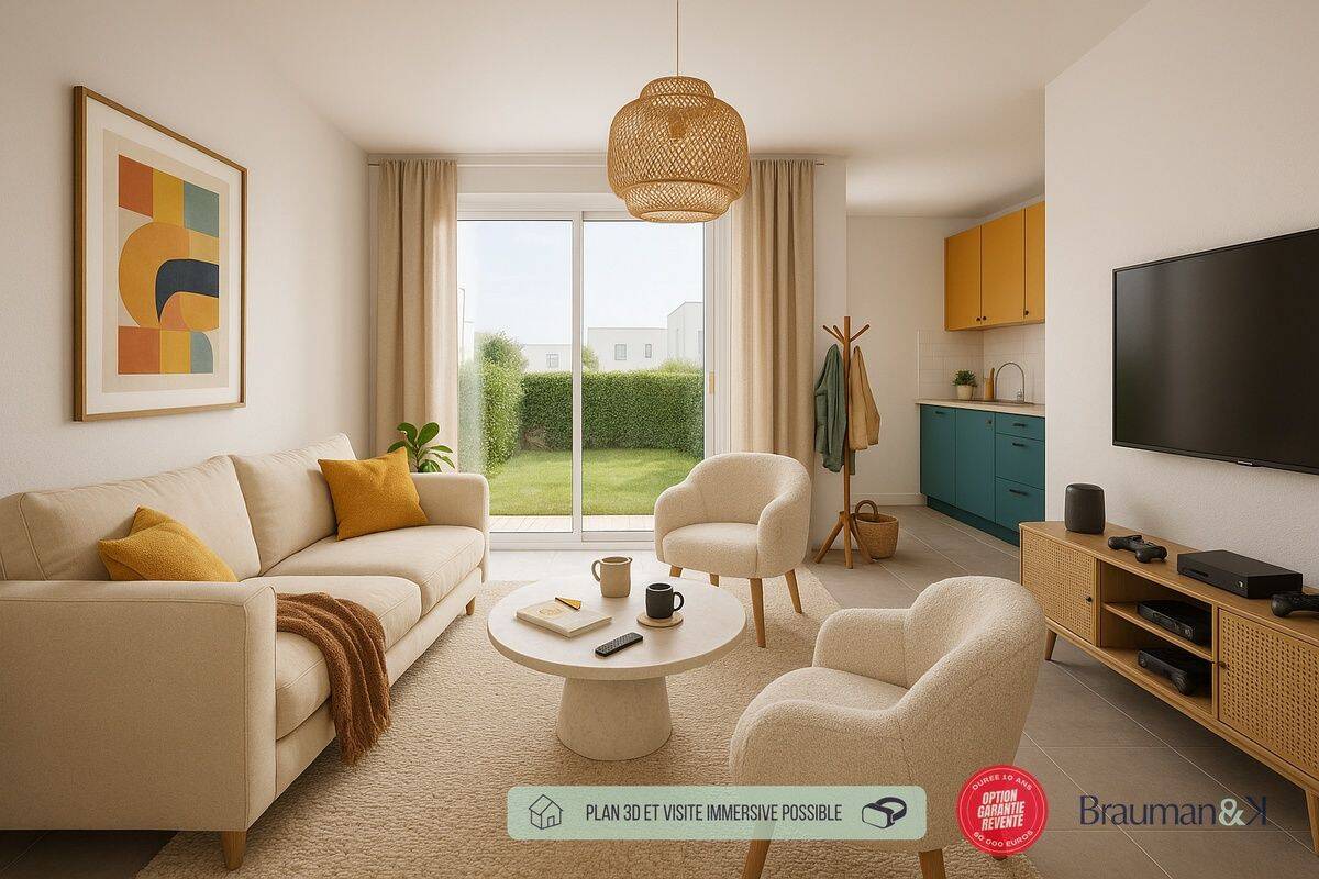 Appartement 2 pièces 48 m² · à La Chapelle-sur-Erdre · 48 m² · 261 000 €