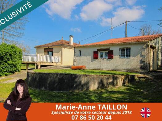 Maison à vendre 159 000 € 5 pièces 3 chambres 90 m² 10 291 m² de terrain Saint-Sorlin-de-Conac 17150