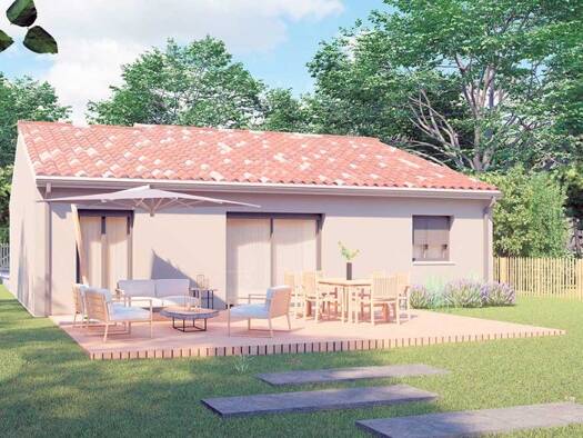 Terrain avec maison neuve à vendre 347 500 € 4 pièces 2 chambres 87 m² 426 m² de terrain La Plage-Bourg Biscarrosse 40600