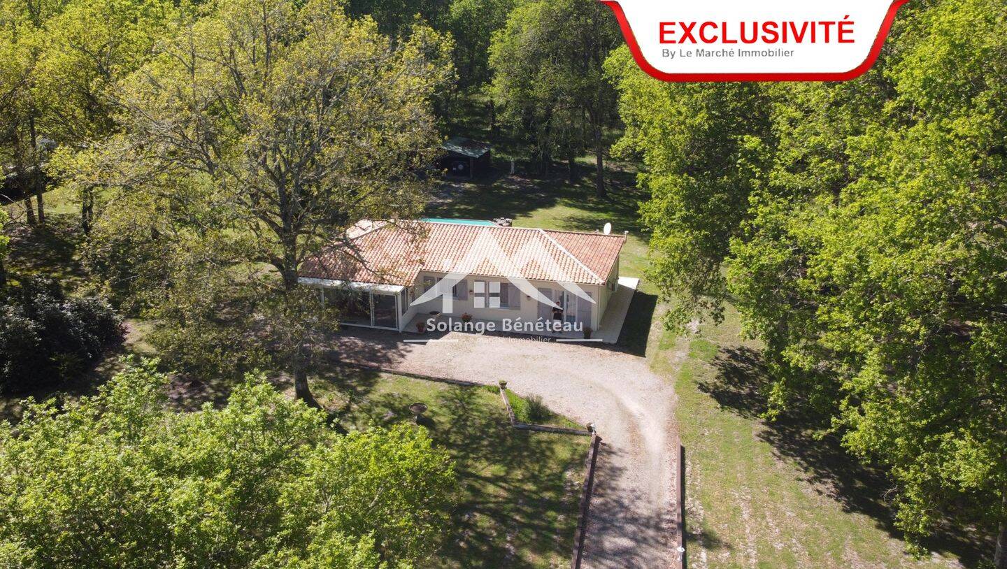 EN EXCLUSIVITE - Villa plain pied 107m2 3 ch sur 1 ha à Beauziac