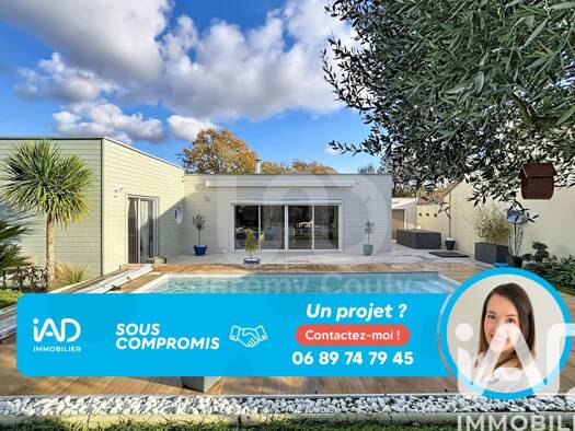 Maison de plain-pied à vendre 549 000 € 7 pièces 5 chambres 167 m² 552 m² de terrain Ouest Bouguenais 44340