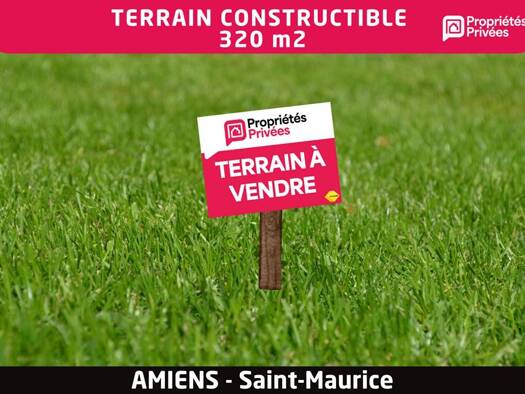 Terrain constructible à vendre 77 000 € 320 m² de terrain Saint Maurice Amiens 80000