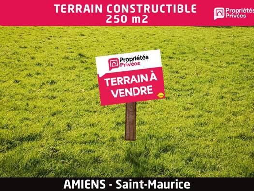 Terrain constructible à vendre 77 000 € 250 m² de terrain Saint Maurice Amiens 80080
