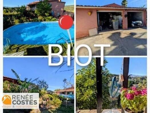 Maison en viager occupé Bouquet 137 500 € 4 pièces 3 chambres 120 m² 500 m² de terrain Village-Saint Julien-Saint Pierre Biot 06410