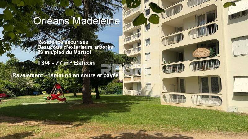 Appartement 4 pièces 77 m² · à Orléans · 77,1 m² · 191 000 €