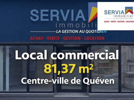 Local commercial à louer 1 780 € 81 m² de surface de vente Quéven 56530