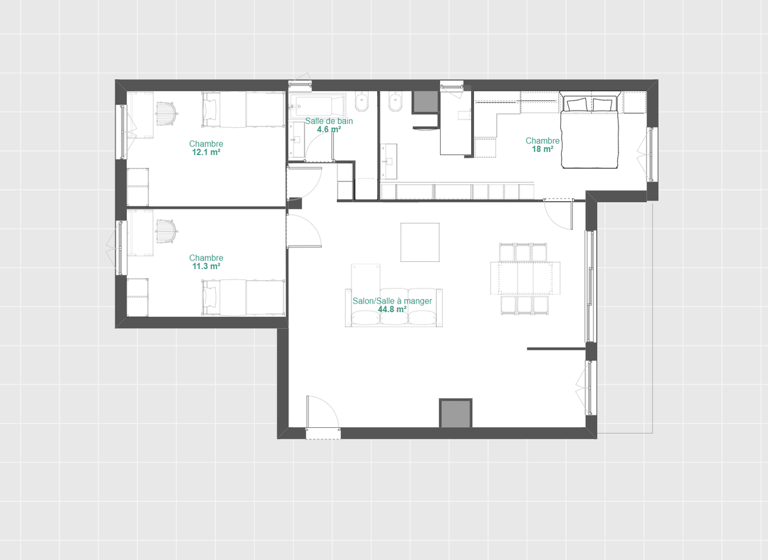 Appartement à vendre 650 000 € 4 pièces 3 chambres 85 m² Étage 5/11 Eiffel Levallois-Perret 92300