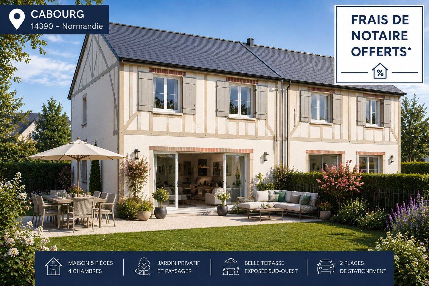 Maison 4 pièces 90 m² · à Cabourg · 90 m² · 439 000 €