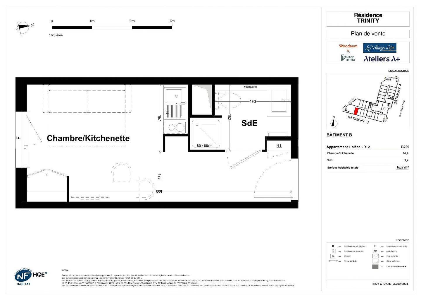Appartement 1 pièce 18 m² · à Montpellier · 18 m² · 590 €