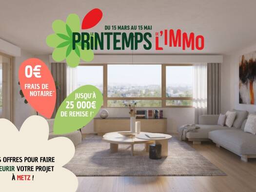 Appartement à vendre - neuf 284 000 € 3 pièces 69,6 m² 1er étage Plantières-Queuleu Metz 57000