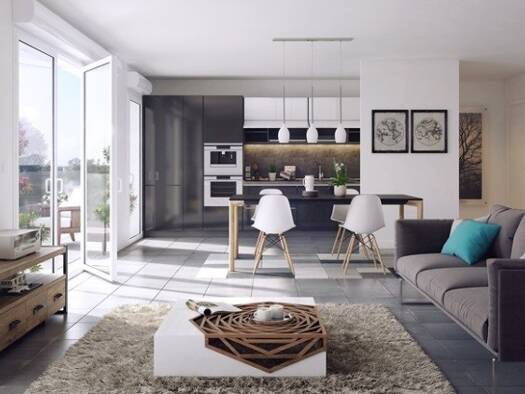 Appartement à vendre - neuf 365 000 € 3 pièces 2 chambres 75 m² Étage 3/3 Geraniums-Champlantier-La Begude Feyzin 69320