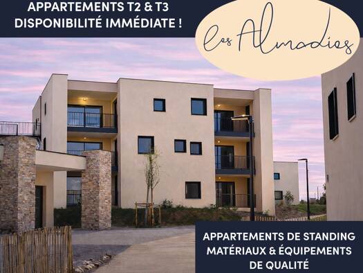 Appartement à vendre - neuf 194 779 € 2 pièces 42,8 m² RDC dès le 31/03/2026 Peripherie Sérignan 34410