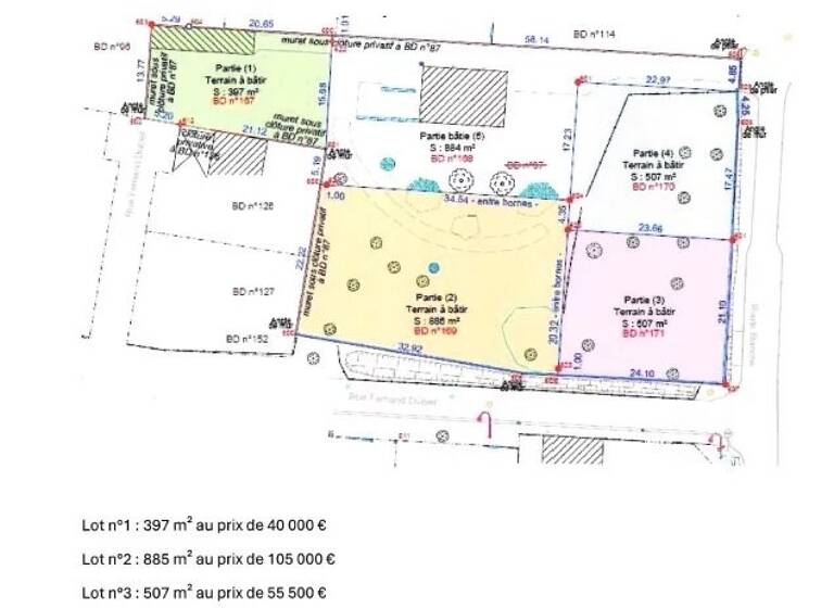 Terrain constructible à vendre 105 000 € 885 m² de terrain Prissé 71960