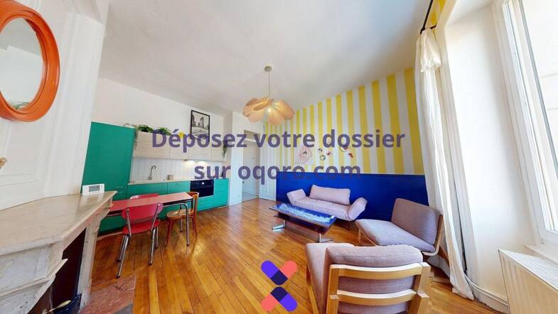 Appartement à louer 1 050 € 3 pièces 2 chambres 52,1 m² 1er étage Centre Nord Oullins 69600