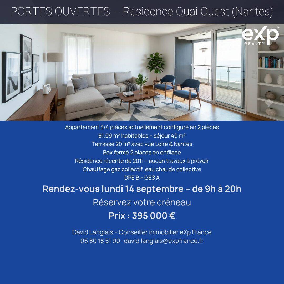 Appartement 4 pièces 81 m² · à Nantes · 81,1 m² · 395 000 €