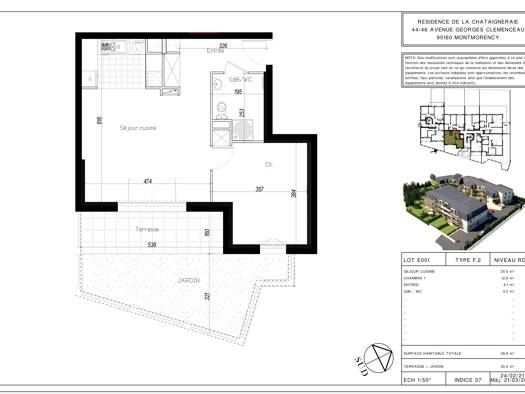 Appartement à vendre - neuf 279 000 € 2 pièces 1 chambre 49 m² dès le 31/12/2026 Centre Montmorency Centre Montmorency 95160