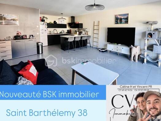 Appartement à vendre 165 000 € 3 pièces 2 chambres 78,4 m² Étage 2/2 Saint-Barthélemy 38270