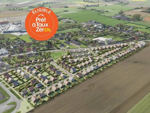 Terrain constructible viabilisé à vendre 110 000 € 469 m² de terrain Steenvoorde 59114