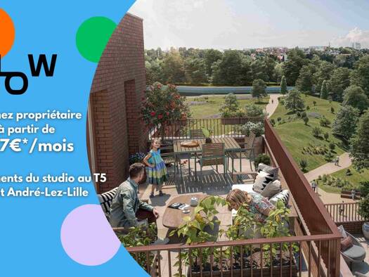 Appartement à vendre - neuf 212 000 € 2 pièces 1 chambre 46,4 m² dès le 22/05/2028 Sainte Helene Saint-André-lez-Lille 59350