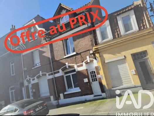 Maison de ville à vendre 75 000 € 5 pièces 4 chambres 87 m² Gare Béthune 62400