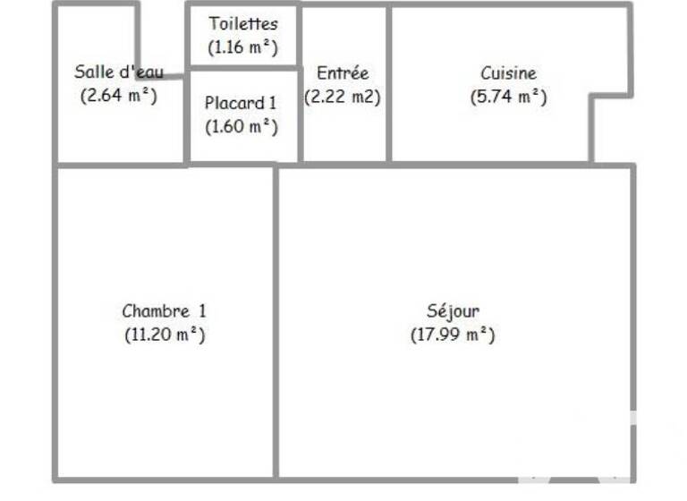 Appartement à louer 830 € 2 pièces 1 chambre 42,6 m² Étage 2/4 Racinay Pierrefite Rambouillet 78120