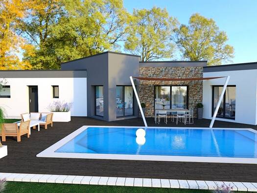 Terrain avec maison neuve à vendre 366 378 € 4 pièces 3 chambres 130 m² 1 000 m² de terrain Dompierre-en-Morvan 21390