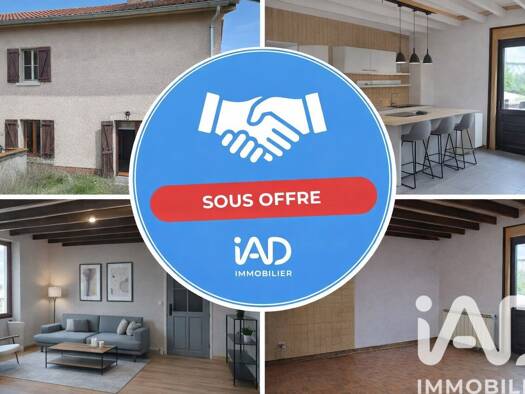 Maison à vendre 75 000 € 4 pièces 2 chambres 92 m² 305 m² de terrain Bully 42260