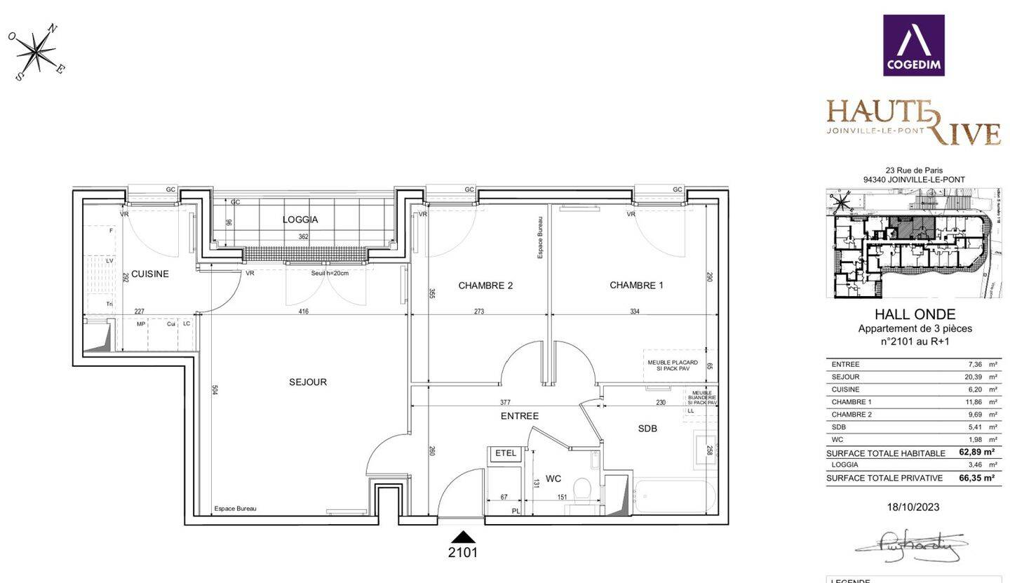 Appartement 3 pièces 63 m² · à Joinville-le-Pont · 63 m² · 1 603 €