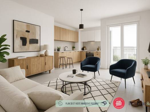 Appartement à vendre - neuf 309 000 € 3 pièces 2 chambres 56 m² La Prevote Thiais 94320