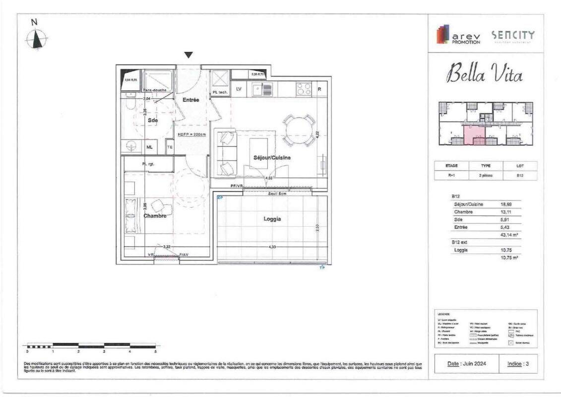 Appartement 2 pièces 43 m² · à Châteauneuf-Grasse · 43 m² · 848 €
