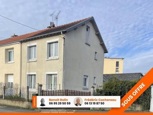 Maison de ville à vendre 127 000 € 5 pièces 4 chambres 75 m² 379 m² de terrain Les Ruisseaux Allonnes 72700