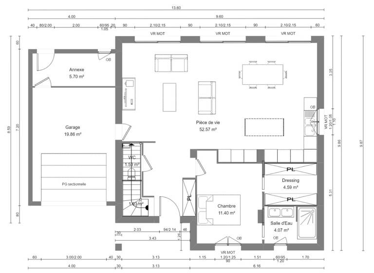 Maison à vendre 555 000 € 5 pièces 4 chambres 120 m² 500 m² de terrain Sud Jonage 69330