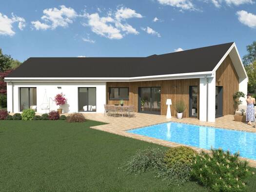 Terrain avec maison neuve à vendre 287 775 € 4 pièces 3 chambres 116 m² 1 754 m² de terrain Naussac 12700