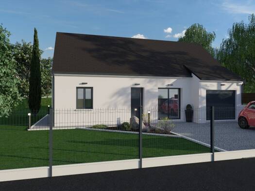 Terrain avec maison neuve à vendre 162 450 € 3 pièces 2 chambres 70 m² 750 m² de terrain Centre Ville Issoudun 36100