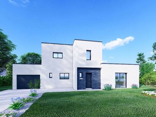 Terrain avec maison neuve à vendre 308 900 € 6 pièces 4 chambres 123 m² 305 m² de terrain Druye 37190
