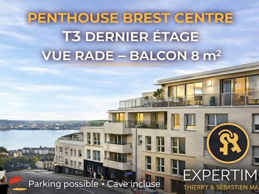 Duplex à vendre 386 900 € 3 pièces 1 chambre 71 m² Centre Brest 29200
