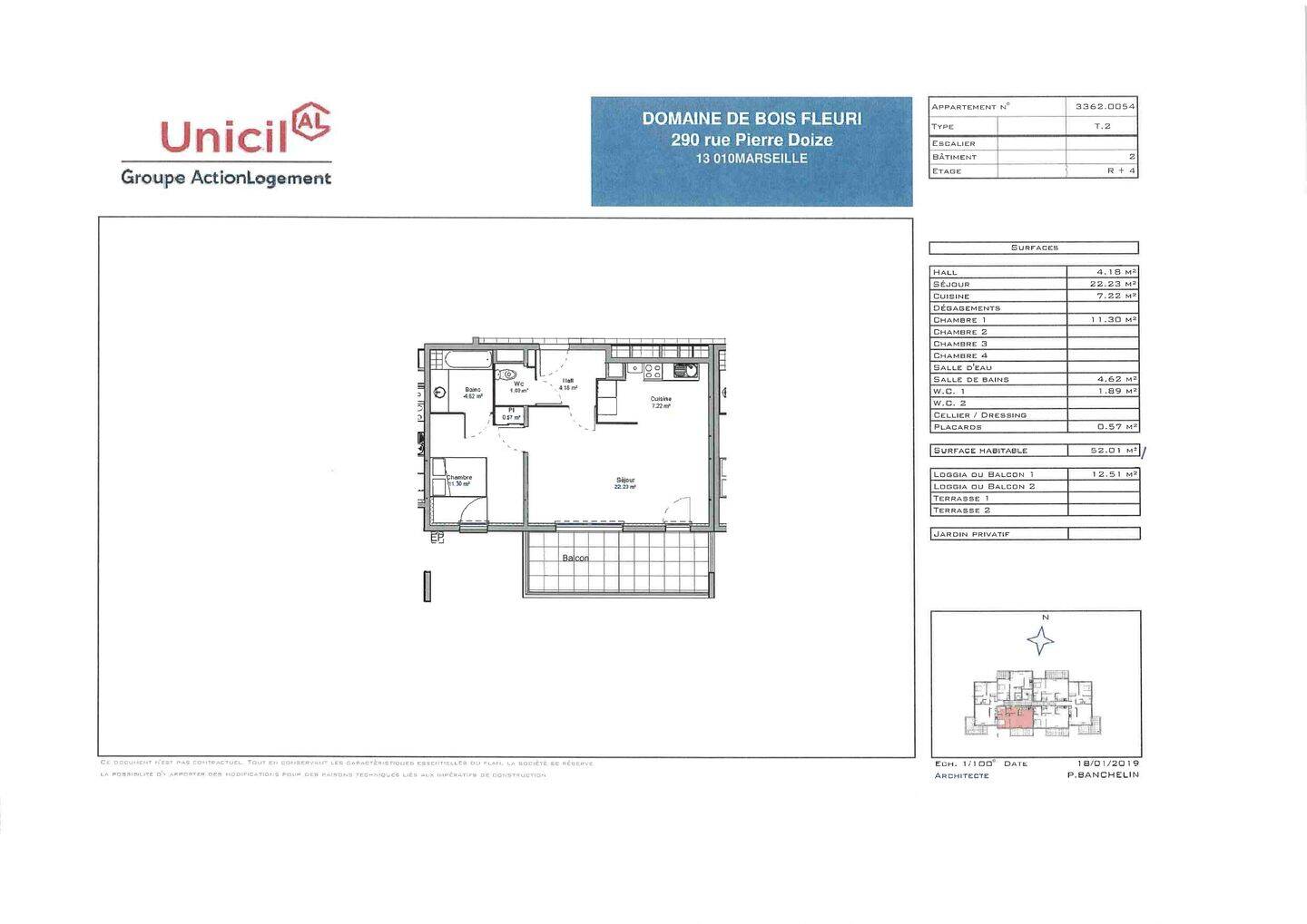 Appartement 2 pièces 52 m² · à Marseille 10ème Arrondissement · 52 m² · 877 €