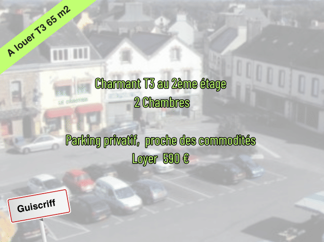 Appartement 3 pièces 65 m² · à Guiscriff · 65 m² · 590 €