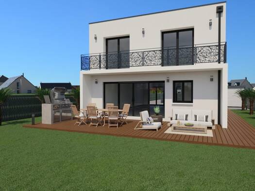 Terrain avec maison neuve à vendre 839 255 € 6 pièces 4 chambres 144 m² 609 m² de terrain Berteaux Fermettes Carrières-sur-Seine 78420