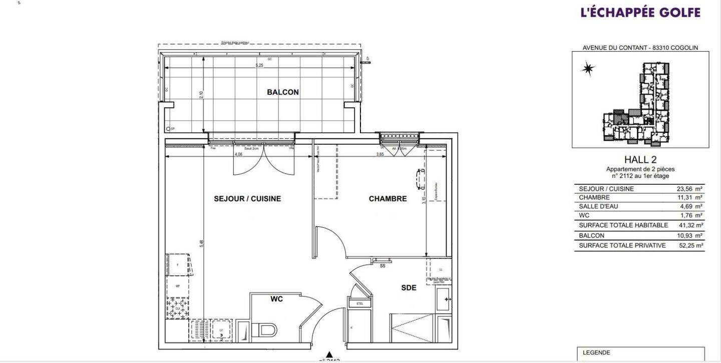 Appartement 2 pièces 41 m² · à Cogolin · 41 m² · 756 €