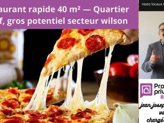 Restaurant à vendre Fonds de commerce 77 800 € 40 m² d'espace de restauration Saint-georges Toulouse 31000