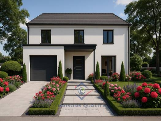 Terrain avec maison neuve à vendre 358 000 € 5 pièces 4 chambres 133 m² 535 m² de terrain Jouy-le-Moutier 95280